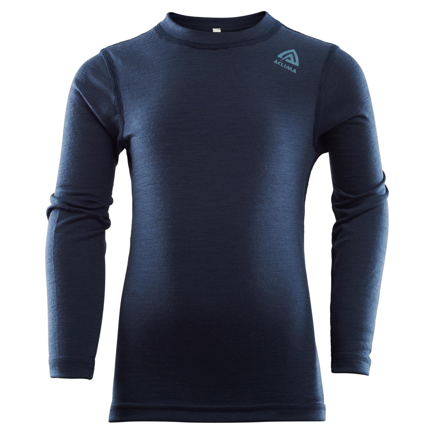 Aclima-LightWool-Crew-Neck-shirt,-Children-Navy-Blazer-103139-Nuten-Sport-2