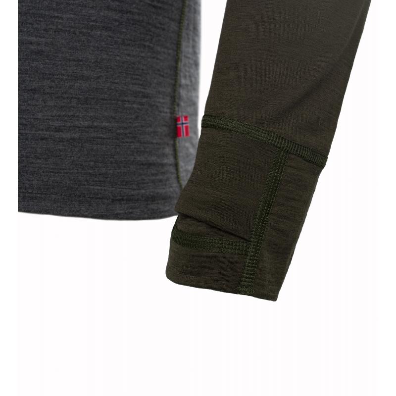 Aclima Aclima Lightwool 180 Polo W/ Zip M´S Tarmac/Marengo - Bilde 3