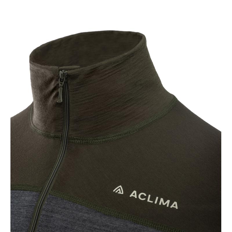 Aclima Aclima Lightwool 180 Polo W/ Zip M´S Tarmac/Marengo - Bilde 4