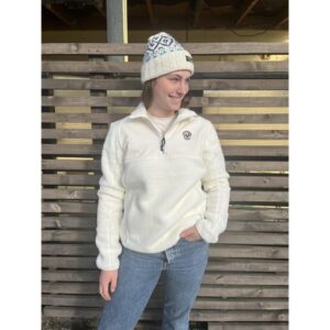 LES ARCS Les Arcs Sophie Half Zip Teddy W  White