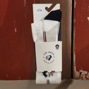 LES ARCS Les Arcs Lange Skisokker Hvite